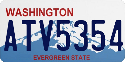 WA license plate ATV5354