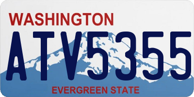 WA license plate ATV5355