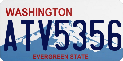 WA license plate ATV5356