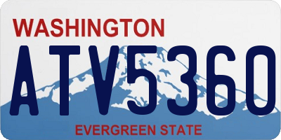 WA license plate ATV5360