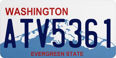 WA license plate ATV5361