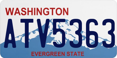 WA license plate ATV5363