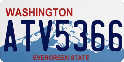 WA license plate ATV5366
