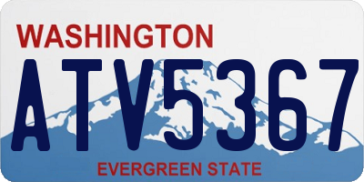 WA license plate ATV5367