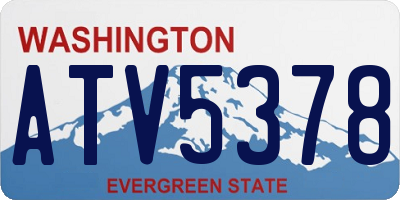 WA license plate ATV5378