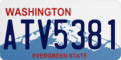 WA license plate ATV5381