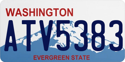 WA license plate ATV5383