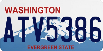 WA license plate ATV5386