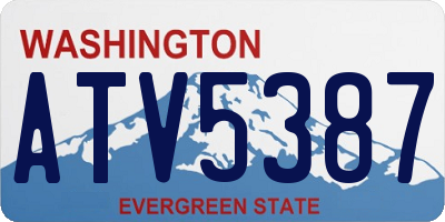 WA license plate ATV5387
