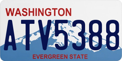 WA license plate ATV5388