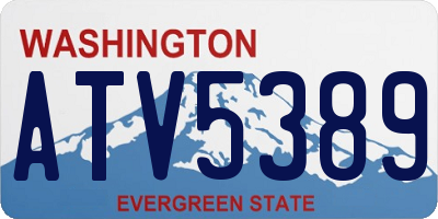 WA license plate ATV5389