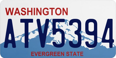 WA license plate ATV5394