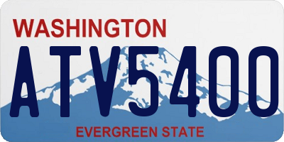 WA license plate ATV5400
