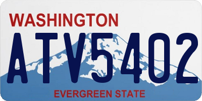 WA license plate ATV5402