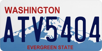 WA license plate ATV5404