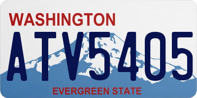 WA license plate ATV5405