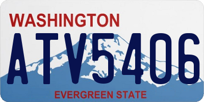WA license plate ATV5406