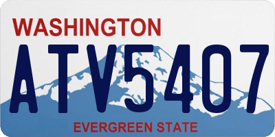WA license plate ATV5407