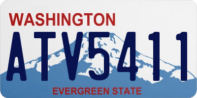 WA license plate ATV5411