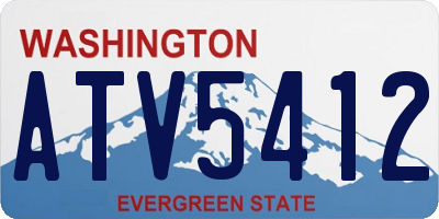 WA license plate ATV5412