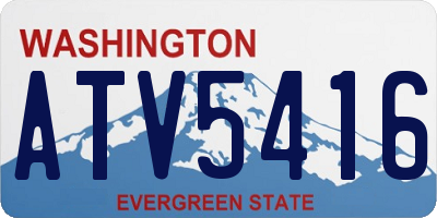 WA license plate ATV5416
