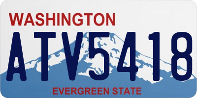 WA license plate ATV5418
