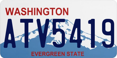 WA license plate ATV5419