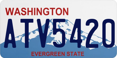 WA license plate ATV5420