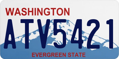 WA license plate ATV5421