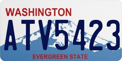 WA license plate ATV5423