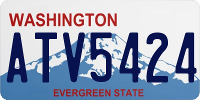 WA license plate ATV5424