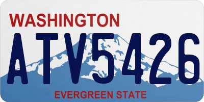 WA license plate ATV5426