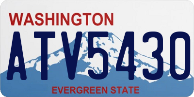 WA license plate ATV5430
