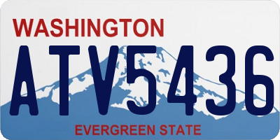 WA license plate ATV5436