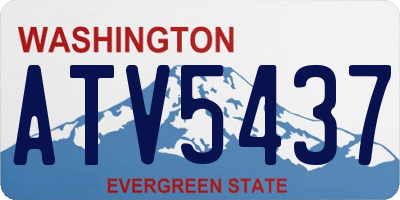 WA license plate ATV5437