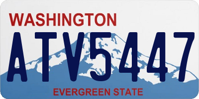 WA license plate ATV5447
