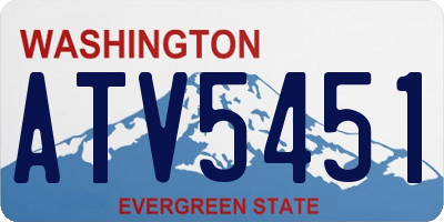 WA license plate ATV5451