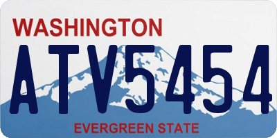 WA license plate ATV5454