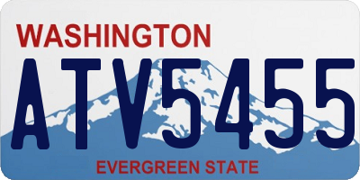 WA license plate ATV5455
