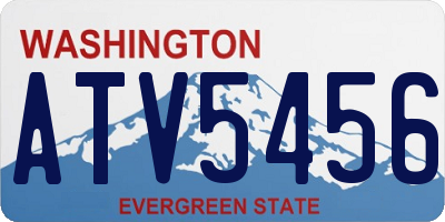 WA license plate ATV5456
