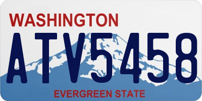 WA license plate ATV5458