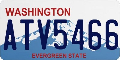 WA license plate ATV5466
