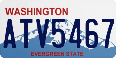 WA license plate ATV5467
