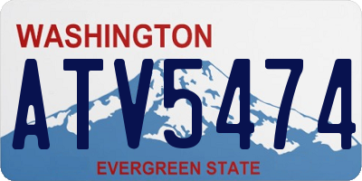 WA license plate ATV5474