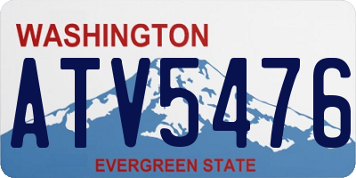 WA license plate ATV5476