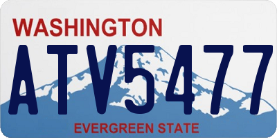 WA license plate ATV5477