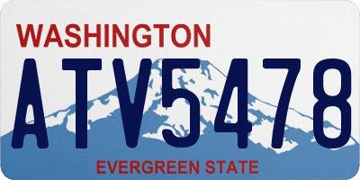 WA license plate ATV5478