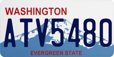 WA license plate ATV5480