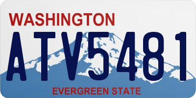 WA license plate ATV5481