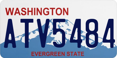 WA license plate ATV5484